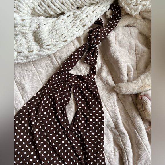 Vintage Backless Halter Blouse B&W main image 1